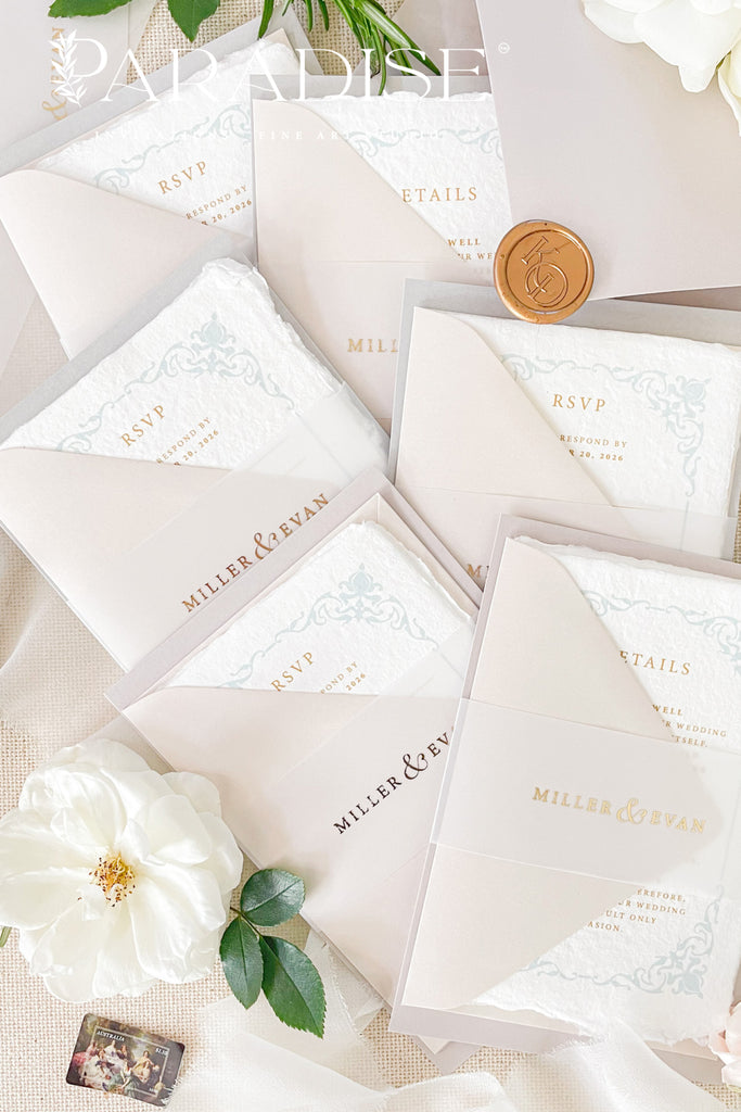 Willow Real Gold Foil Wedding Invitation Sets