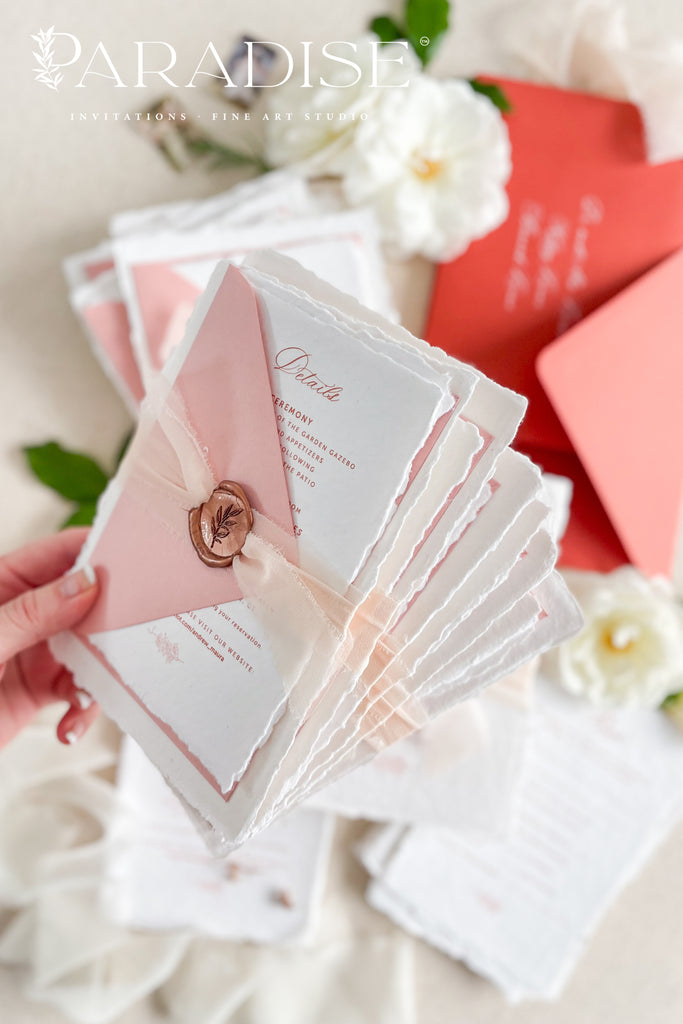 Alika Handmade Paper Wedding Invitation Sets