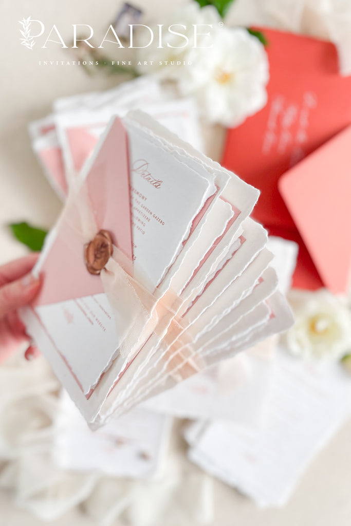 Alika Handmade Paper Wedding Invitation Sets