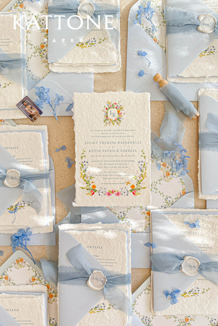 Mavis Handmade Paper Wedding Invitations