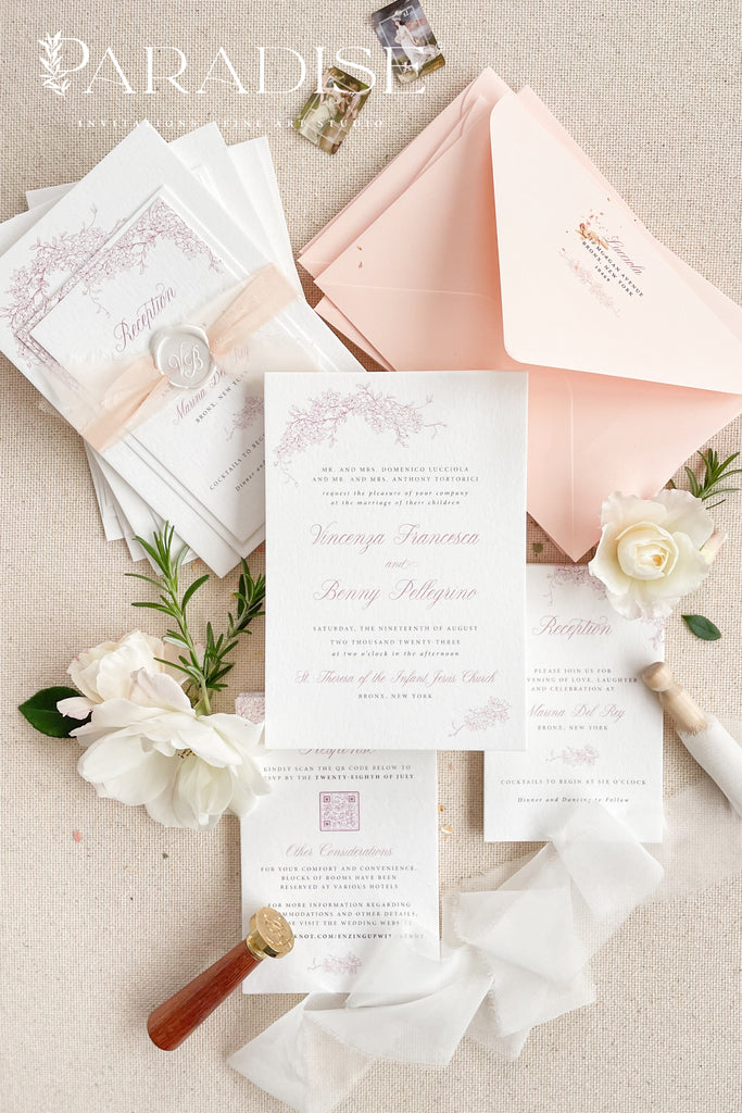 Fahari Floral Wedding Invitations