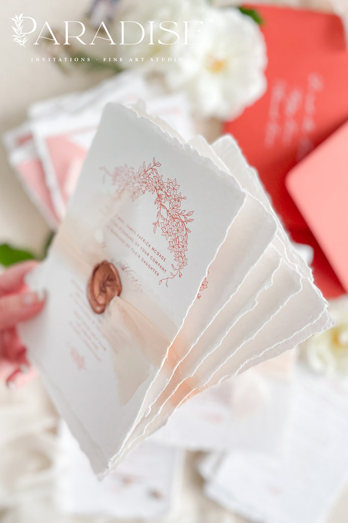 Alika Handmade Paper Wedding Invitation Sets