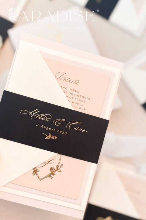 Make your wedding unforgettable from the very first impression with these luxurious hot foil invitations — where timeless design meets radiant metallic shine. Each invitation is meticulously printed on premium cardstock and finished with real foil stamping, adding a touch of elegance and sophistication your guests will never forget.