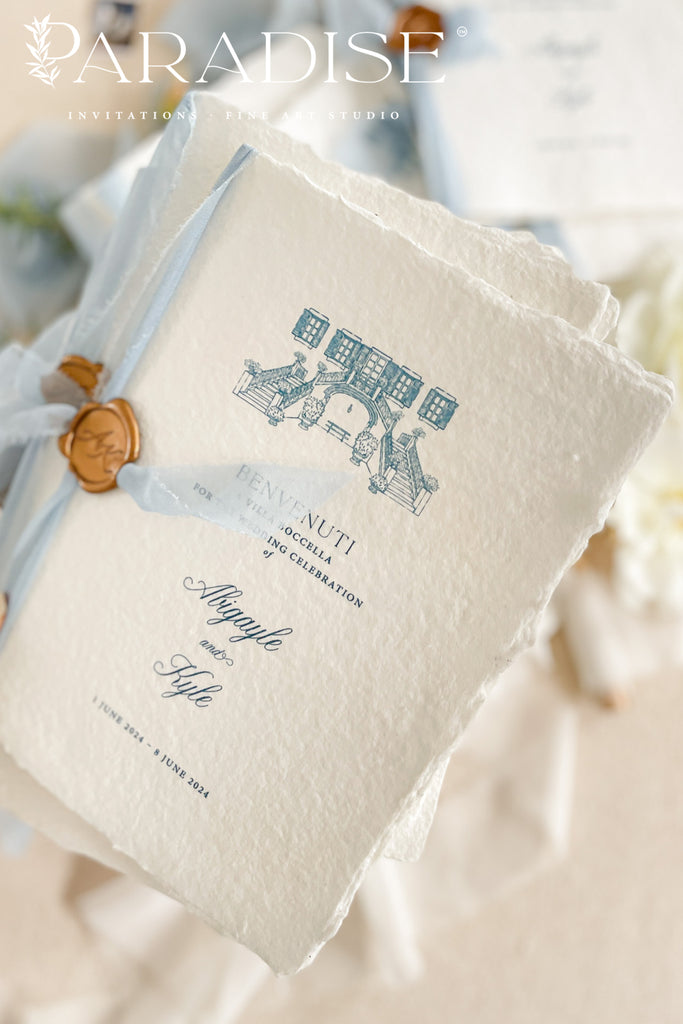 Marianna Handmade Paper Wedding Program