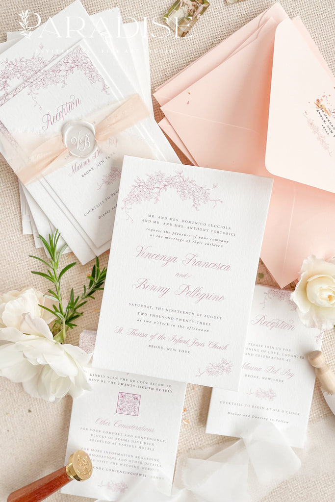 Fahari Floral Wedding Invitations