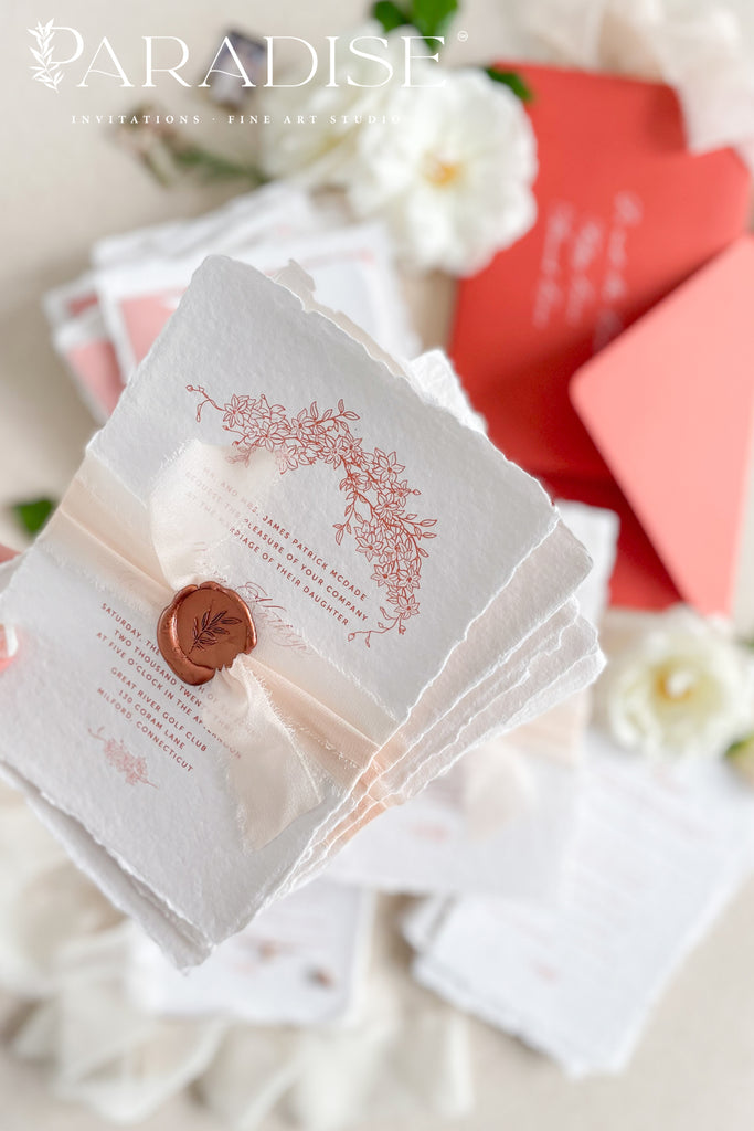 Alika Handmade Paper Wedding Invitation Sets