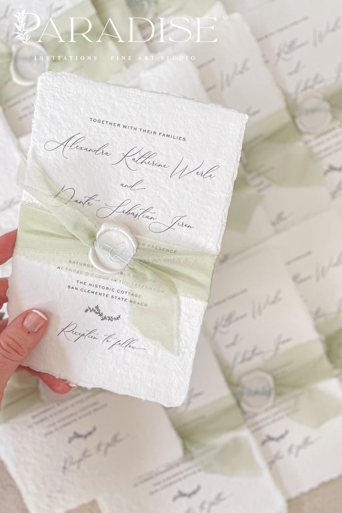 Gianna Handmade Paper Wedding Invitation Sets