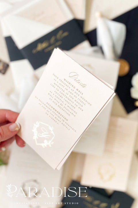 Make your wedding unforgettable from the very first impression with these luxurious hot foil invitations — where timeless design meets radiant metallic shine. Each invitation is meticulously printed on premium cardstock and finished with real foil stamping, adding a touch of elegance and sophistication your guests will never forget.