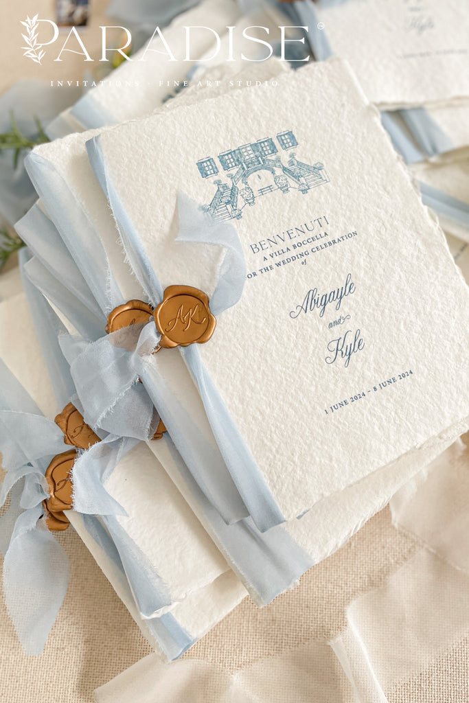 Marianna Handmade Paper Wedding Program