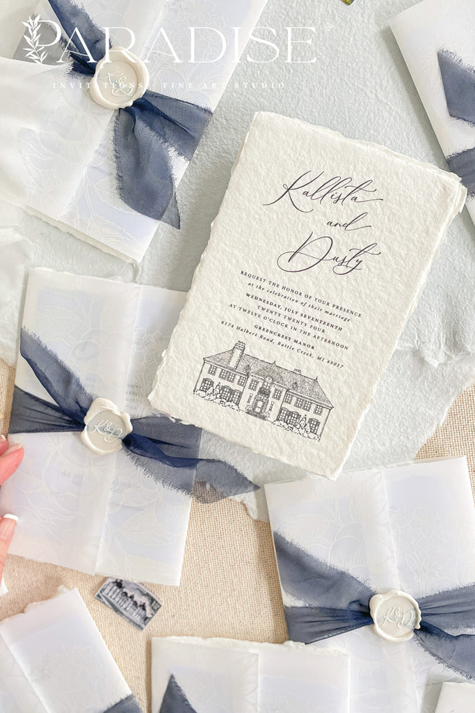 Nebula Handmade Paper Wedding Invitation Sets