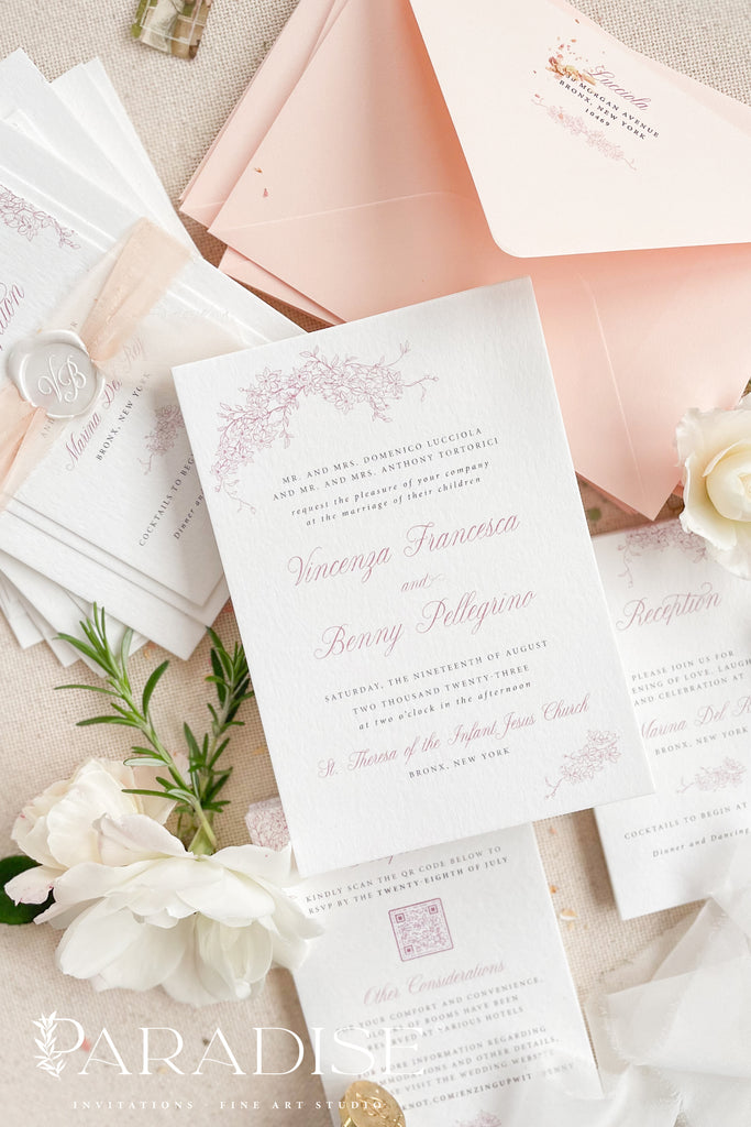 Fahari Floral Wedding Invitations