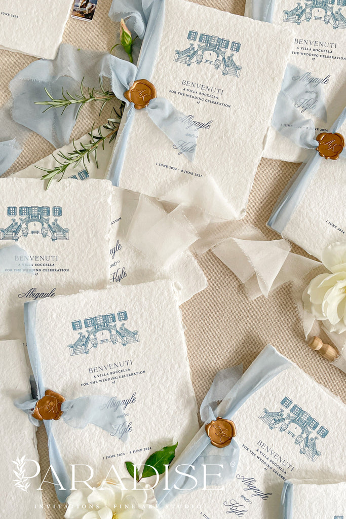 Marianna Handmade Paper Wedding Program