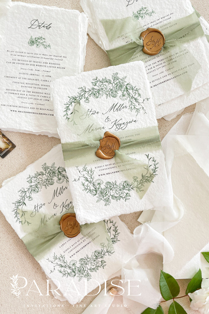 Dream Handmade Paper Wedding Invitations