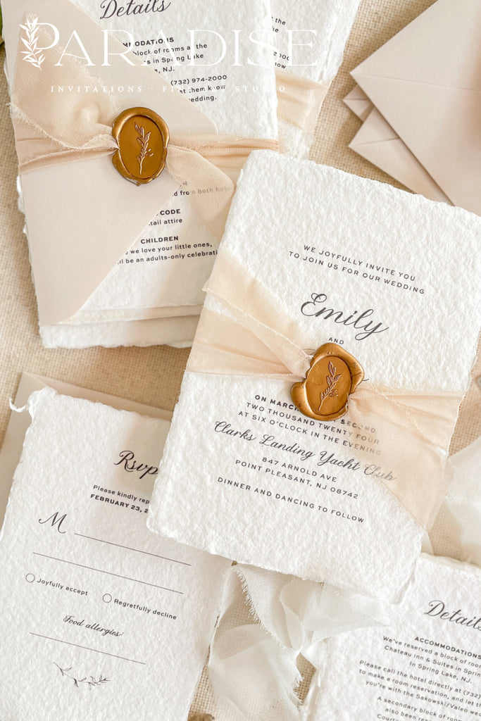 Amiri Handmade Paper Wedding Invitation Sets