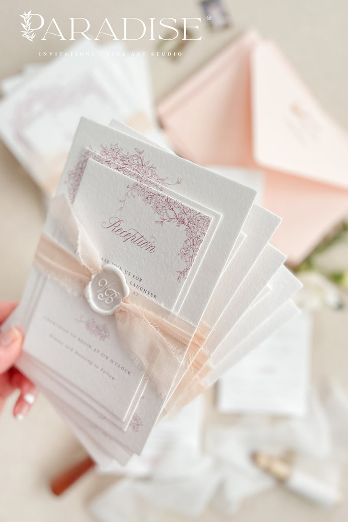 Fahari Floral Wedding Invitations