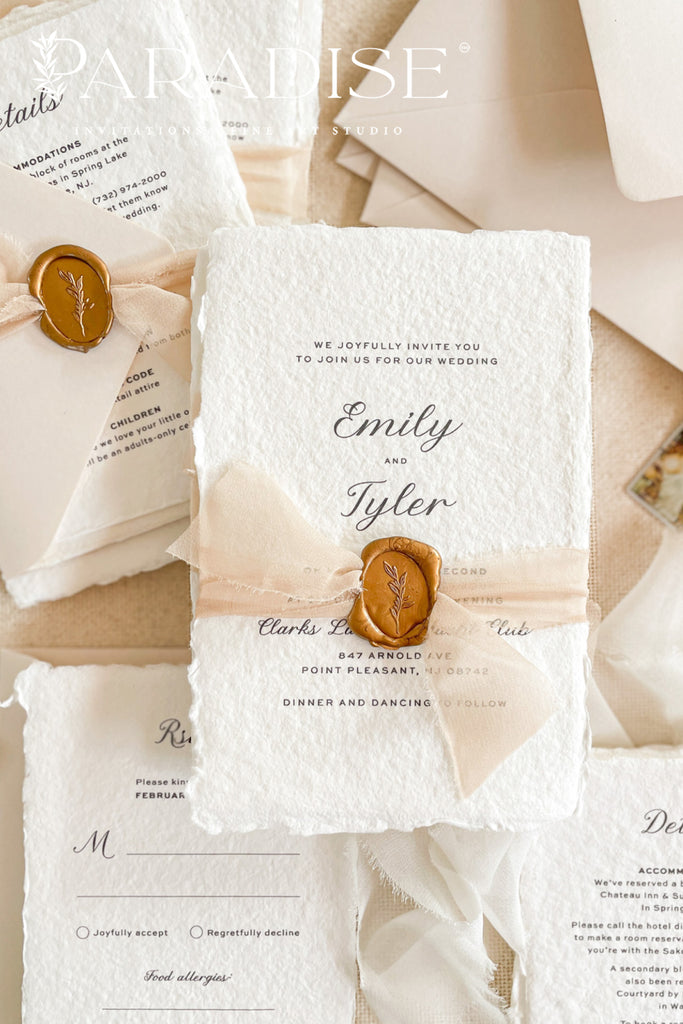 Amiri Handmade Paper Wedding Invitation Sets