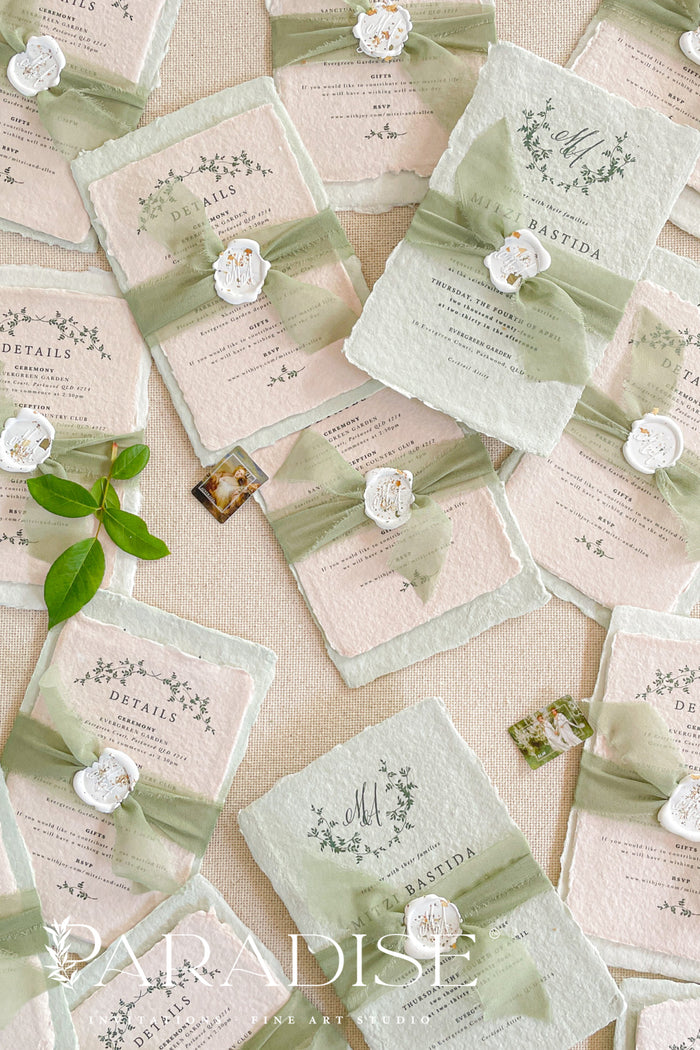 Kai Handmade Paper Wedding Invitation Sets