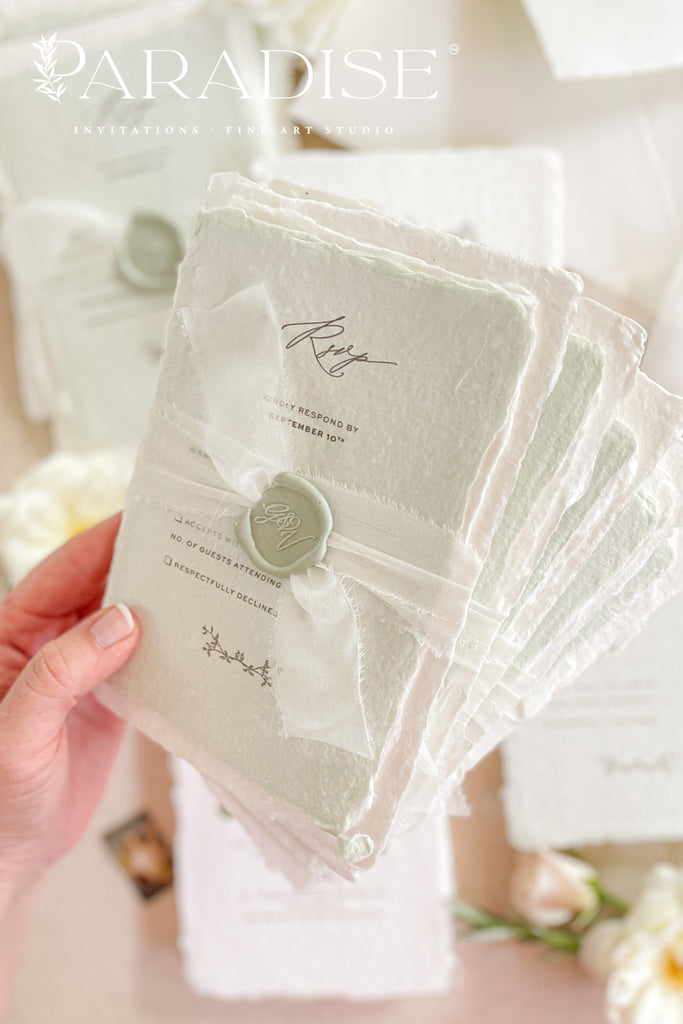 Amina Handmade Paper Wedding Invitation Sets