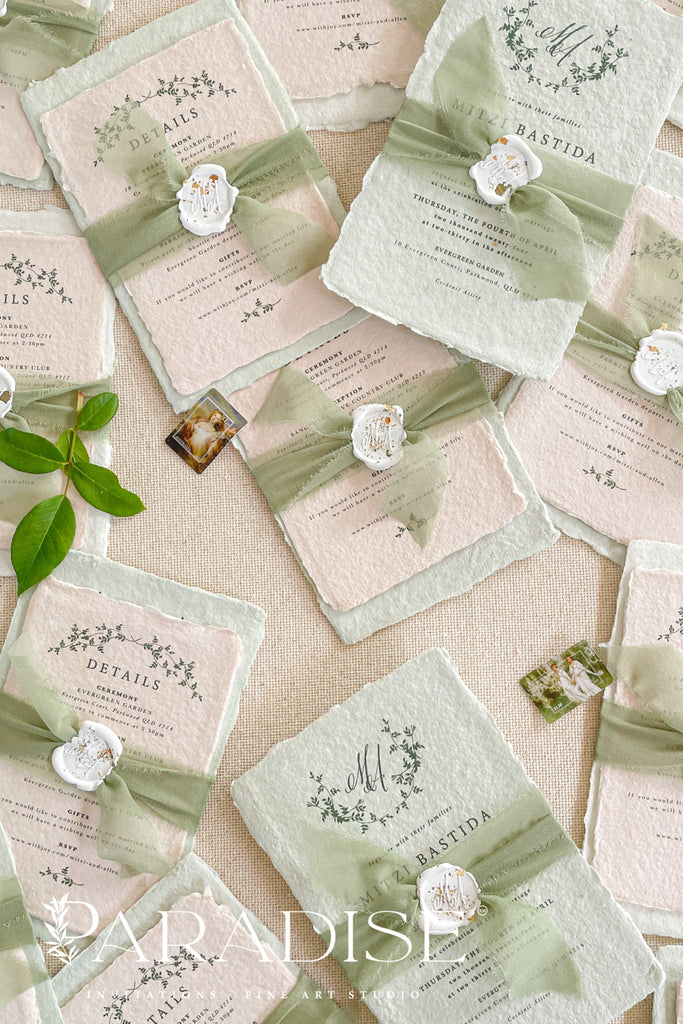 Kai Handmade Paper Wedding Invitation Sets