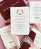 Handmade paper wedding invitations with deckle edges, elegant typography, and luxury wedding stationery styling.