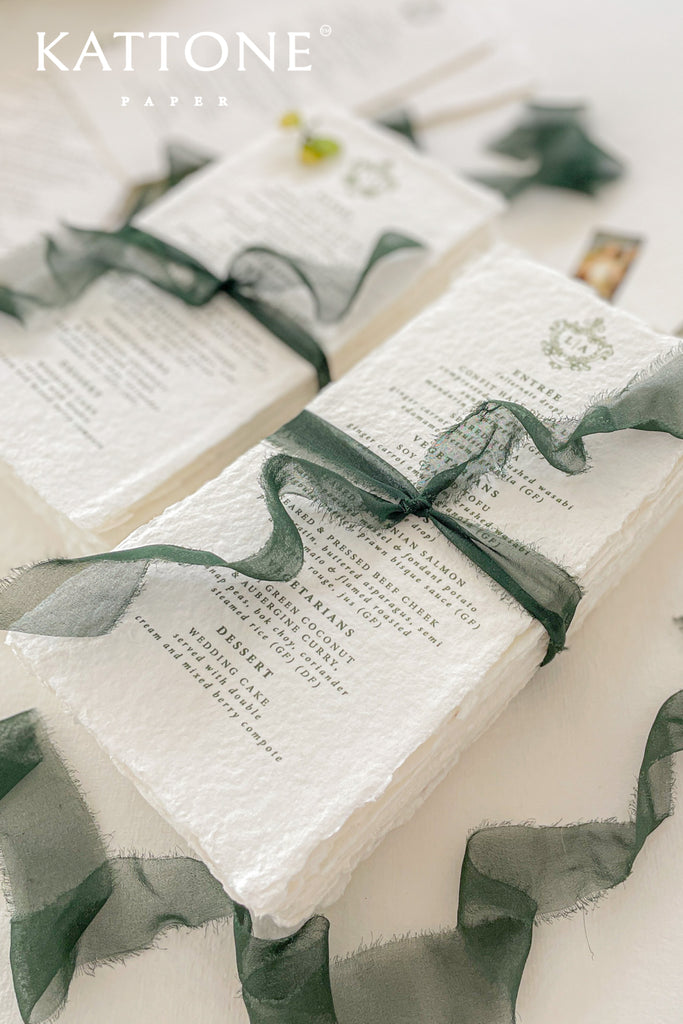 Adora Handmade Paper Wedding Menus