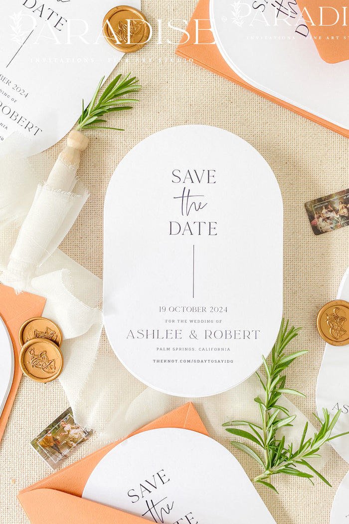 Melody Double Arch Save the Date Cards