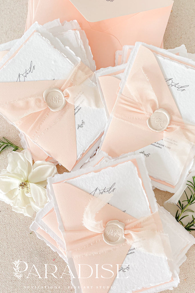 Everly Handmade Paper Wedding Invitation Sets