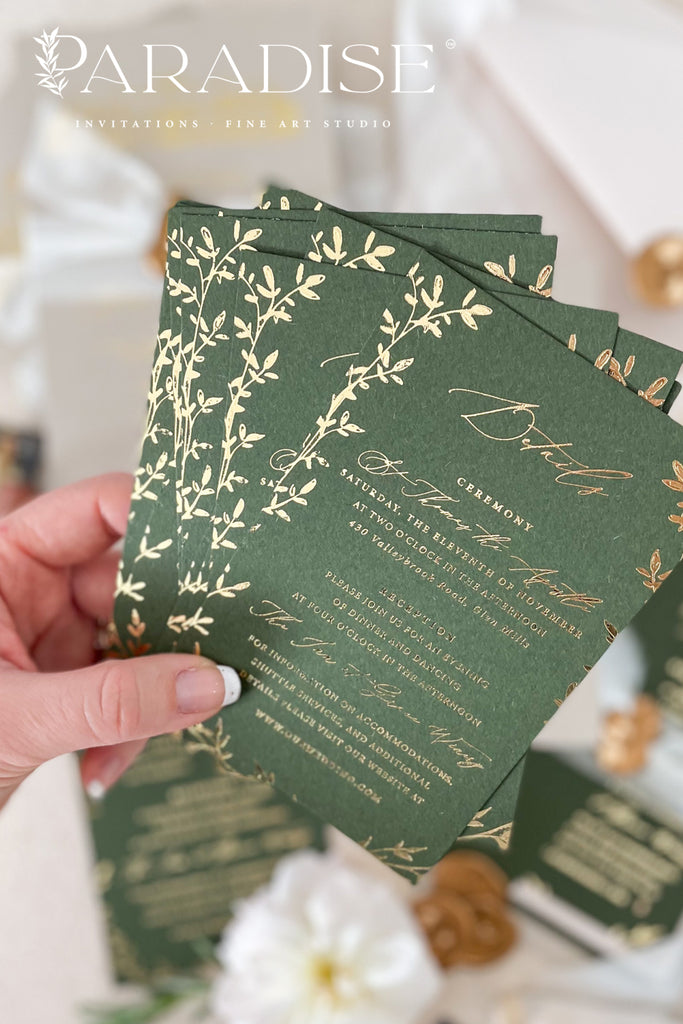 Hailey Gold Foil Wedding Invitation Sets