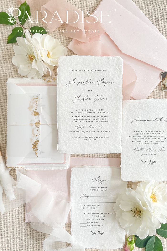 Brioni Handmade Paper Wedding Invitation Sets