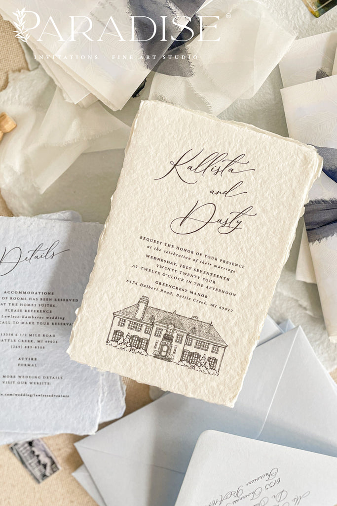 Nebula Handmade Paper Wedding Invitation Sets