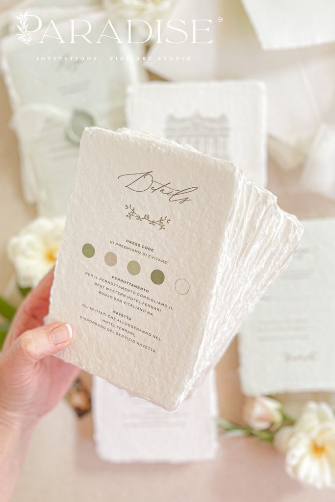 Amina Handmade Paper Wedding Invitation Sets