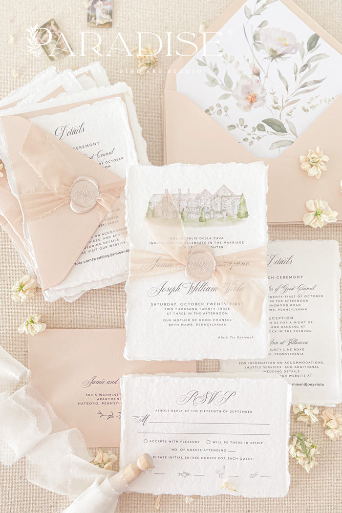 Madelyn Handmade Paper Wedding Invitation Sets