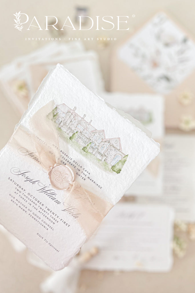 Madelyn Handmade Paper Wedding Invitation Sets