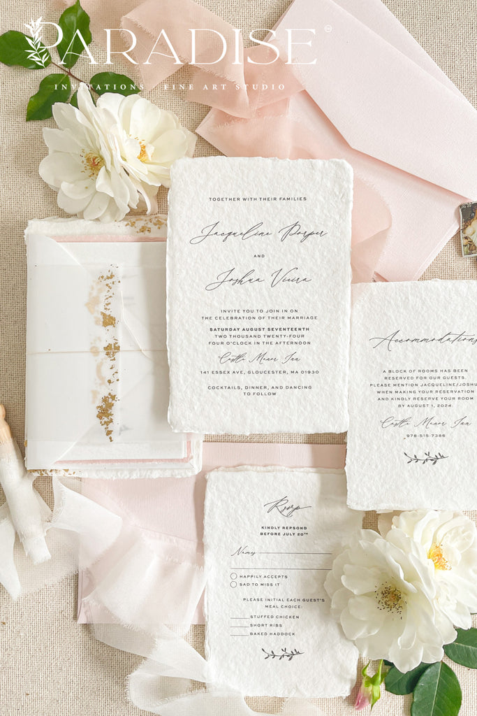 Brioni Handmade Paper Wedding Invitation Sets