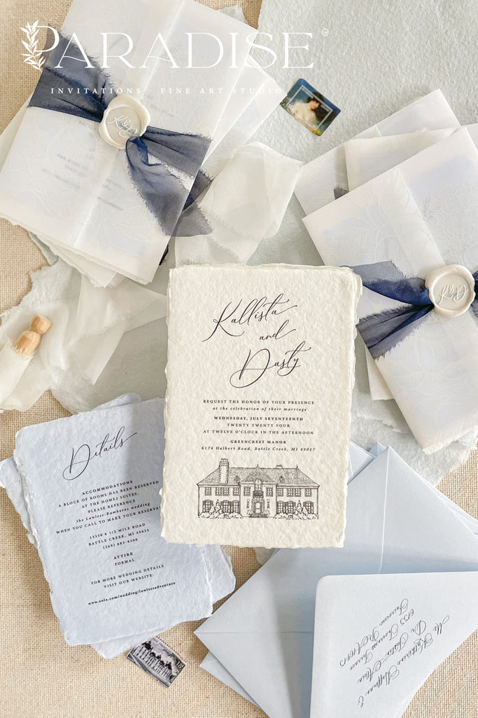 Nebula Handmade Paper Wedding Invitation Sets