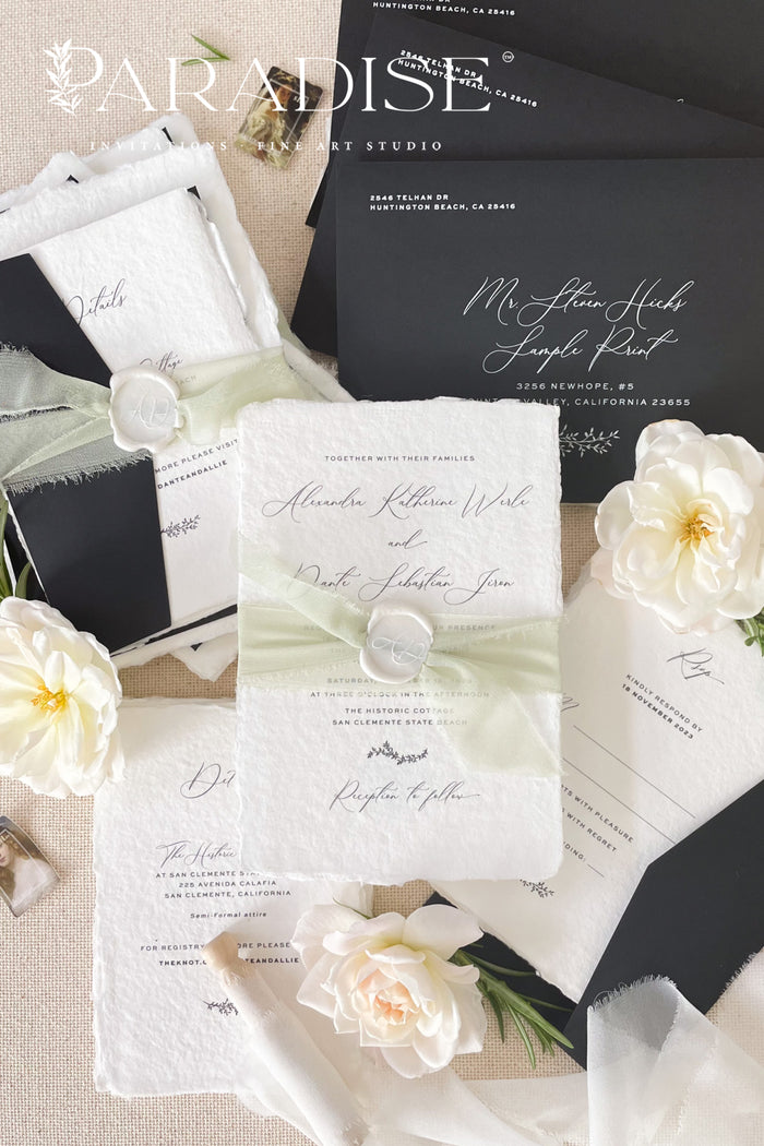 Gianna Handmade Paper Wedding Invitation Sets