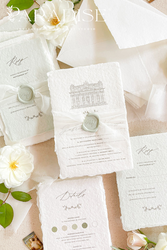 Amina Handmade Paper Wedding Invitation Sets