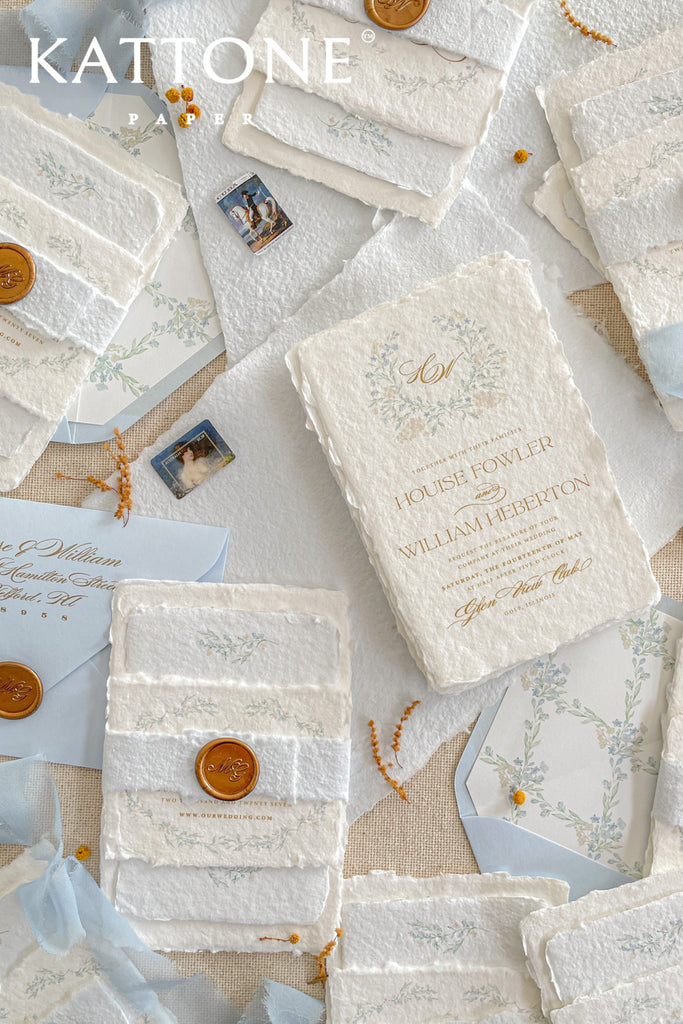 Alcina Handmade Paper Wedding Invitation Sets