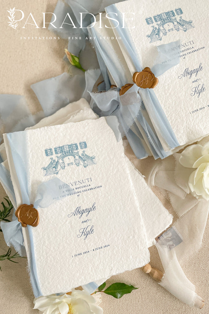 Marianna Handmade Paper Wedding Program