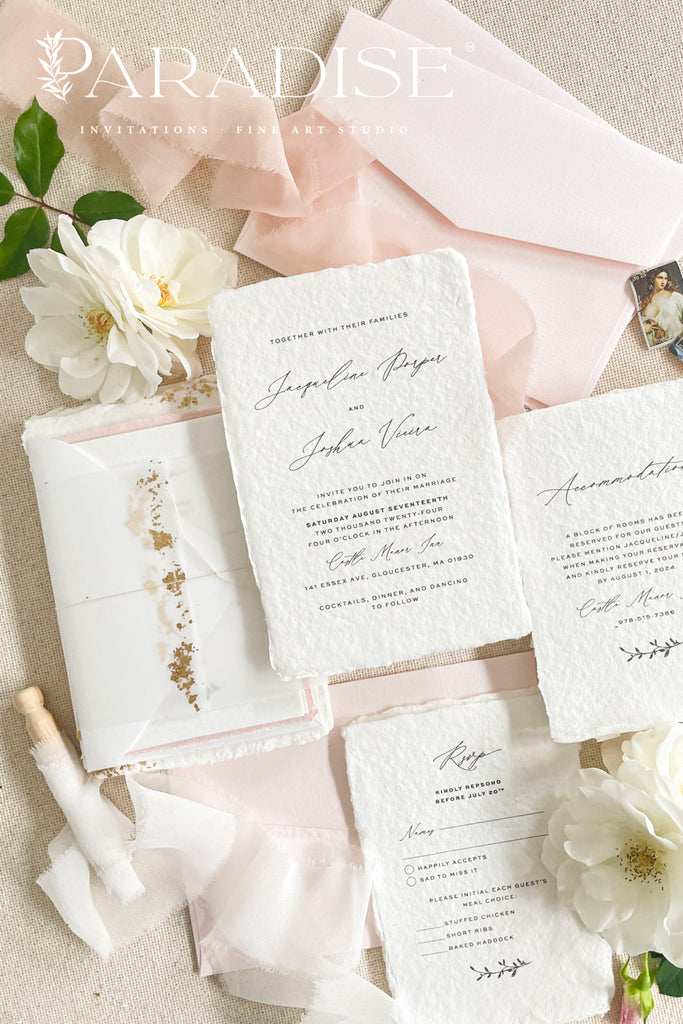 Brioni Handmade Paper Wedding Invitation Sets