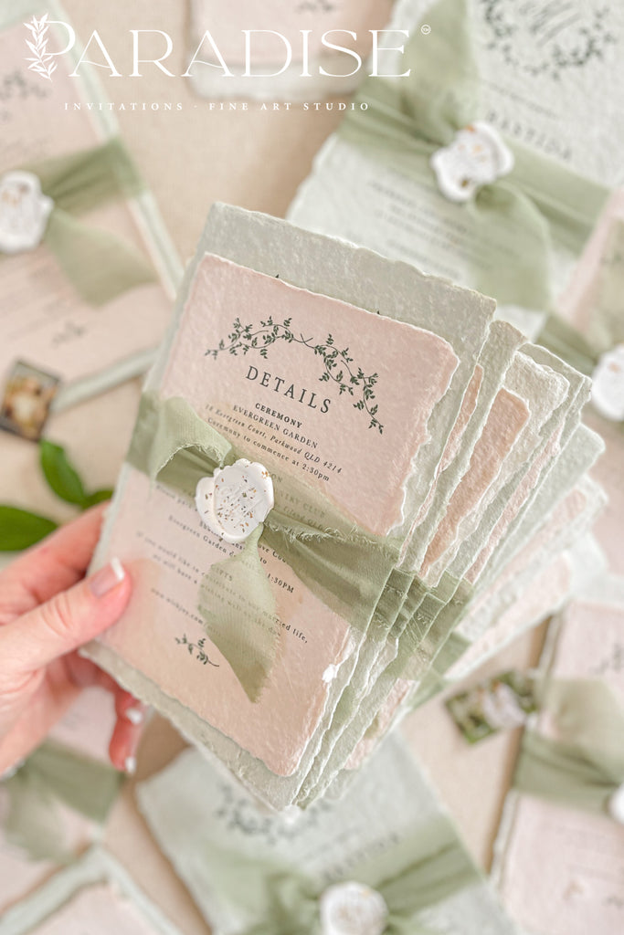 Kai Handmade Paper Wedding Invitation Sets