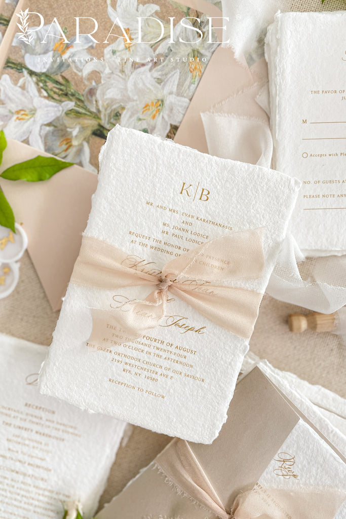 Silvana Handmade Paper Wedding Invitation Sets