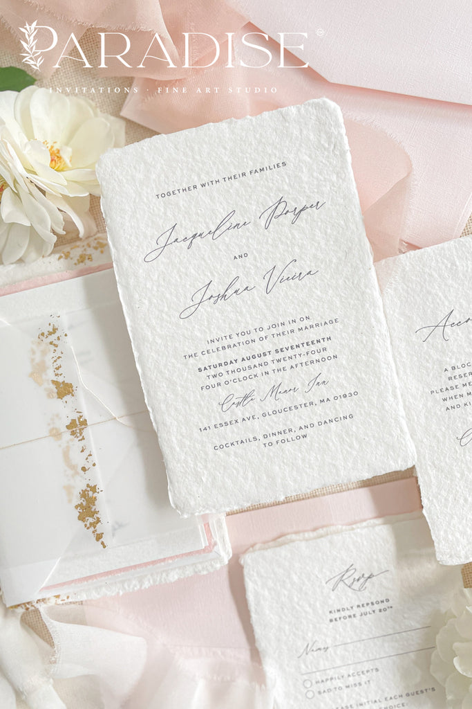 Brioni Handmade Paper Wedding Invitation Sets