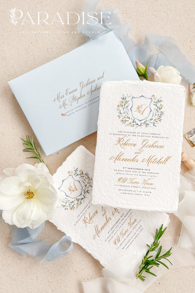 Flaviana Handmade Paper Wedding Invitation Sets