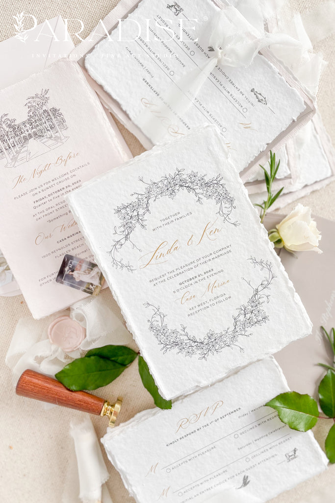 Amadi Handmade Paper Wedding Invitation Sets