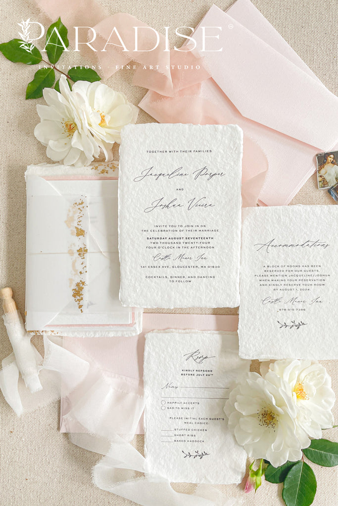 Brioni Handmade Paper Wedding Invitation Sets