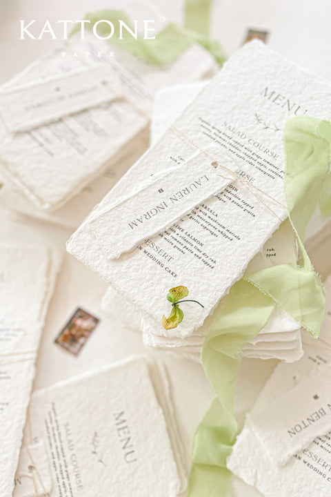 Joleigh Handmade Paper Wedding Menus