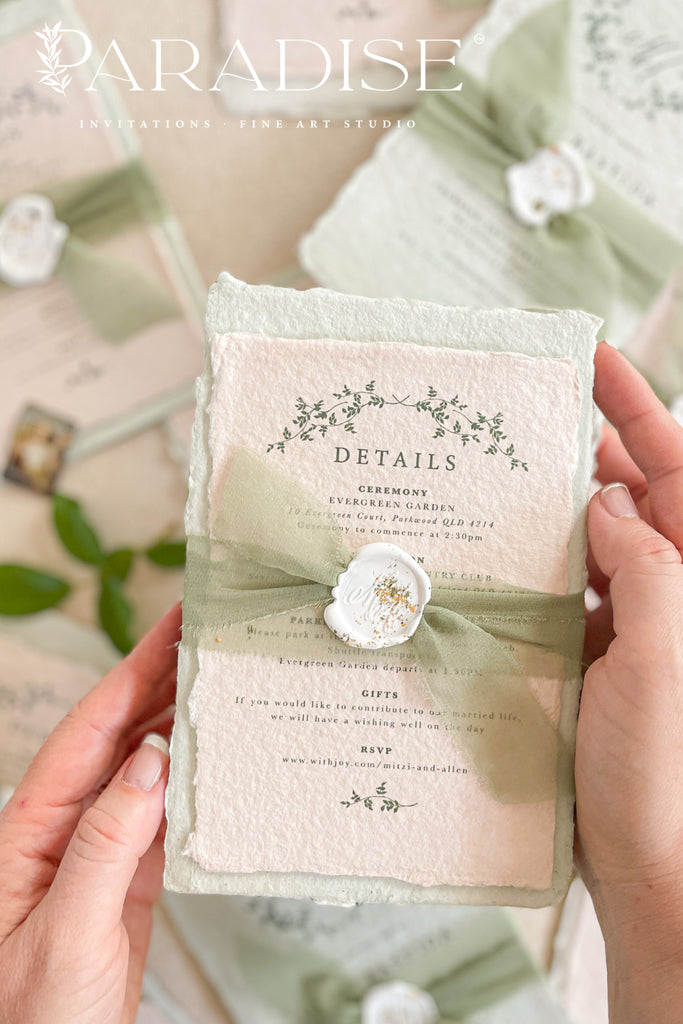 Kai Handmade Paper Wedding Invitation Sets