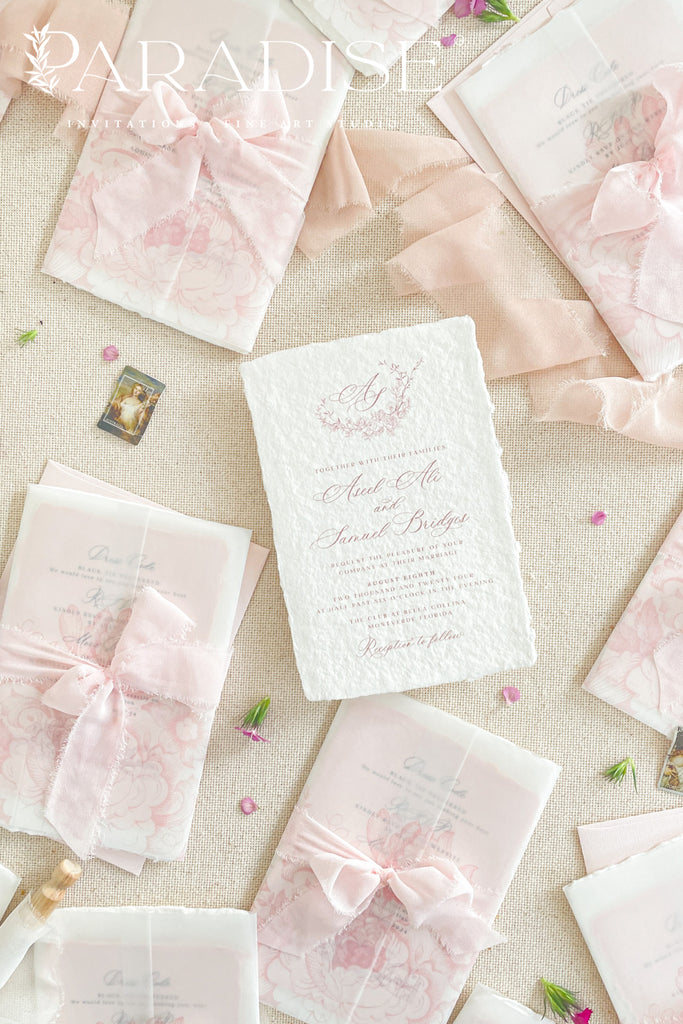 Katniss Handmade Paper Wedding Invitation Sets