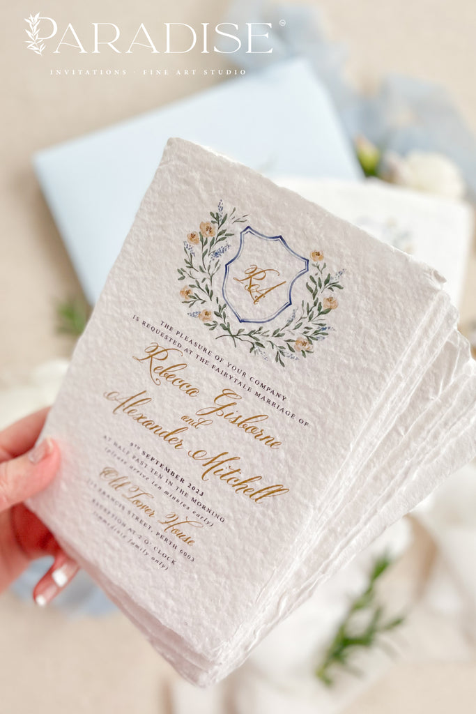 Flaviana Handmade Paper Wedding Invitation Sets